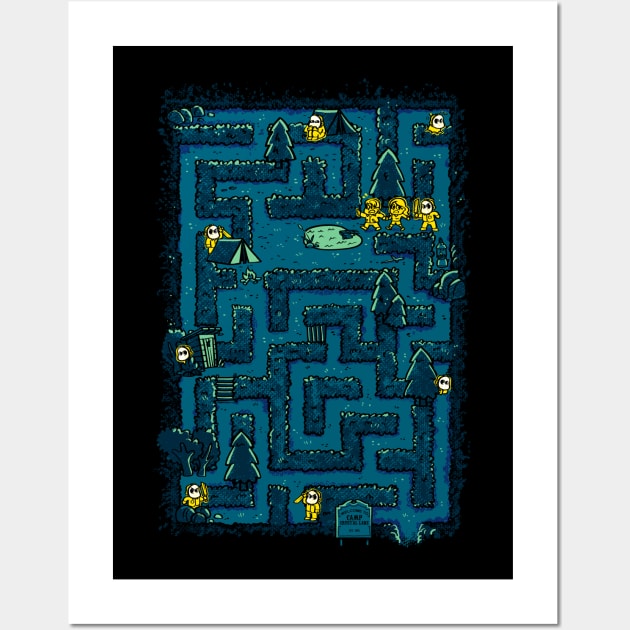 Crystal Lake Maze Wall Art by rustenico